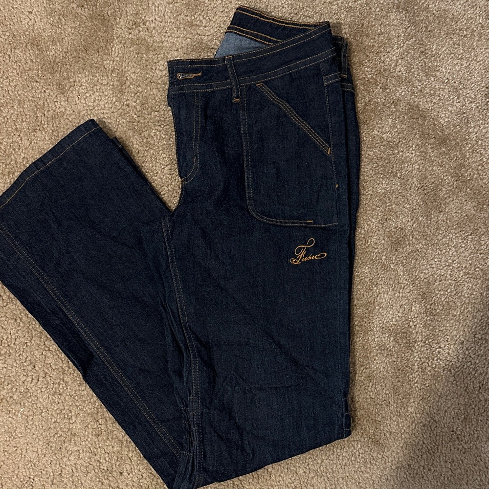 FUBU Dark Blue Bootcut Denim Set for Women